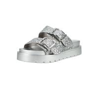 Pantolette BUFFALO "Buffalo Pantoletten Lederimitat", Damen, Gr. 40, silber, Lederimitat, Schuhe Pantolette (66279757-40) silber