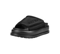 Pantolette BUFFALO "Buffalo Pantoletten Textil", Damen, Gr. 40, schwarz, Textil, Schuhe Pantolette (79186569-40) schwarz