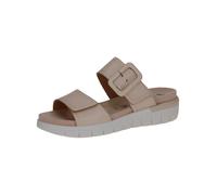 Pantolette CAPRICE "Caprice Pantoletten Leder", Damen, Gr. 36, beige (cream), Leder, Schuhe Pantolette (72446821-36)