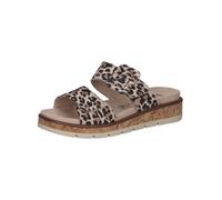 Pantolette CAPRICE "Caprice Pantoletten Leder", Damen, Gr. 39, leopard, Leder, Schuhe Pantolette (35760243-39) leopard