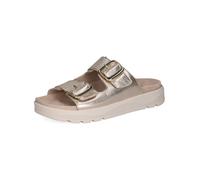 Pantolette CAPRICE "Caprice Pantoletten Leder", Damen, Gr. 41, platin, Leder, Schuhe Pantolette (23755457-41) platin