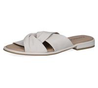 CAPRICE Damen Pantoletten aus Leder Bequem, Weiß (White Nappa), 37 EU