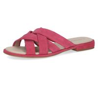 Pantolette CAPRICE, Damen, Gr. 39, pink (fuchsia), Veloursleder, unifarben, klassisch, Schuhe, Blockabsatz, Sommerschuh, Schlupfschuh mit Kreuzbandage (28946667-39) fuchsia