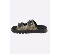 Pantolette CAPRICE, Damen, Gr. 41, schwarz, gemustert, Glattleder, Veloursleder, Schuhe Pantolette (64972262-41) schwarz, gemustert