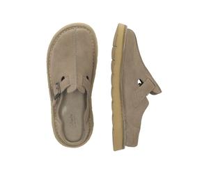 Pantolette CLARKS "Solsbury", Herren, Gr. 46, grau, Kalbsleder, Schuhe Pantolette, mit superweichem Fußbett (22553564-46) grau