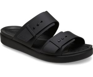 Pantolette CROCS "Brooklyn Buckle Low", Damen, Gr. 37, schwarz, Croslite™, unifarben, Schuhe Pantolette, Sommerschuh, Strandschuh, Hausschuh mit Softfußbett (70980662-37) schwarz