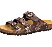 Pantolette Damen Schnallen braun LICO Bioline Leave - Braun / 40