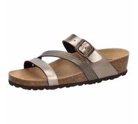 Pantolette Damen Schnallen braun LICO Natural Glitter - Braun / 42