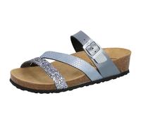Pantolette Damen Schnallen grau LICO Natural Glitter - Grau / 37