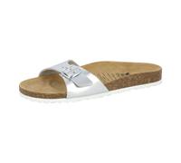 Pantolette Damen Schnallen silberfarben LICO Bioline Once - Silber / 39