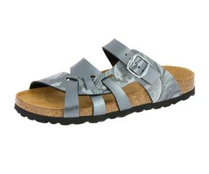 Pantolette Damen Slipper grau LICO Bioline Flora - Grau / 40