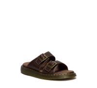 Pantolette DR. MARTENS "Josef", Damen, Gr. 45, Leder, braun, Schuhe Pantolette, Sommerschuh, Schlupfschuh mit Logoprägung an den Schnallen, Slide (62161732-45) braun