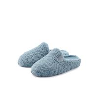 Pantolette ELBSAND "Hausschuh, Pantoffel, Mule", Damen, Gr. 39, blau, Obermaterial: 100% Polyester. Decksohle: 100% Polyester. Futter: 100% Polyester. Laufsohle: 100% Synthetik, Fellimitat, unifarben,