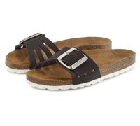 Pantolette ELBSAND "Sandale", Damen, Gr. 41, grau (anthrazit), Obermaterial: 100% Rindsleder. Decksohle: 100% Rindsleder. Laufsohle: 100% Synthetik, unifarben, Schuhe Pantolette, Mule, offener Schuh a