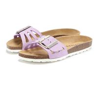 Pantolette ELBSAND "Sandale", Damen, Gr. 41, lila (flieder), Obermaterial: 100% Rindsleder. Decksohle: 100% Rindsleder. Laufsohle: 100% Synthetik, unifarben, Schuhe Pantolette, Mule, offener Schuh aus