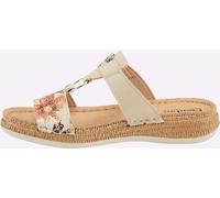 Pantolette FISCHER, Damen, Gr. 36, beige (champagner), Lederimitat, Schuhe Pantolette (28217954-36) champagner