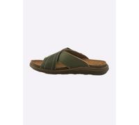 Pantolette FISCHER, Herren, Gr. 43, grün (khaki), Lederimitat, Textil, Basic, Schuhe Pantolette (62082616-43) khaki
