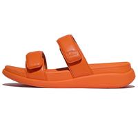 Pantolette FITFLOP "F-MODE GO", Damen, Gr. 36, orange, Lederimitat, unifarben, Schuhe, Plateausandale mit dämpfender MICROWOBBLEBOARD Technologie (28569363-36) orange