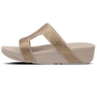 Pantolette FITFLOP "MARLI", Damen, Gr. 41, gold (goldfarben), Textil, Glitzer, Schuhe Pantolette, Sommerschuh, Strandschuh, Sandale, Flats mit Glitzer-Details (35787861-41) goldfarben