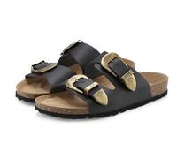 Pantolette FRENCH CONNECTION "Mule, Sandale, offener Schuh, Sommerschuhe, Sandale, Lederpantolette", Damen, Gr. 42, schwarz, Obermaterial: 100% Rindsleder. Decksohle: 100% Rindsleder. Laufsohle: 100%