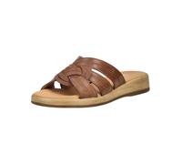 Pantolette GABOR "Rhodos", Damen, Gr. 39, nussbraun, Glattleder, Schuhe Pantolette, Plateau, Schlupfschuh, Sommerschuh mit Ziernähten, G-Weite (63430144-39) nussbraun