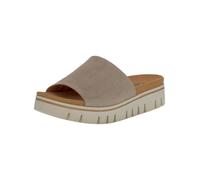 Pantolette GABOR COMFORT "Gabor Comfort Pantoletten Leder", Damen, Gr. 38, beige, Leder, Schuhe Pantolette (41002050-38)