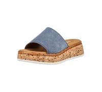 Pantolette GABOR COMFORT "Gabor Comfort Pantoletten Veloursleder", Damen, Gr. 42,5, jeans, Veloursleder, Schuhe Pantolette (36820717-42,5) jeans