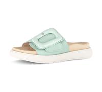 Pantolette GABOR, Damen, Gr. 37, grün, Nappaleder, Schuhe Pantolette, Plateau, Schlupfschuh, Sommerschuh mit großer Zierschnalle (61093218-37) grün