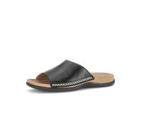 Pantolette GABOR, Damen, Gr. 37, schwarz, Kalbsleder, Basic, Schuhe Pantolette, Sommerschuh, Schlüpfschuh mit Kontrastnähten (69551423-37) schwarz