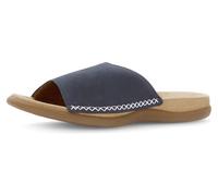 Pantolette GABOR, Damen, Gr. 38 (5), blau (nachtblau), Nubukleder, Schuhe Pantolette, Keilabsatz, Sommerschuh, Schlappen in schlichter Form, Topseller (619786-38)