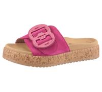 Pantolette GABOR, Damen, Gr. 38, pink, Lackleder, Ziegenveloursleder, unifarben, Schuhe Pantolette, Plateau, Sommerschuh, Bequemschuh, Best Fitting für gute Passform (79966234-38)