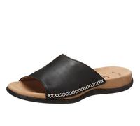 Pantolette GABOR, Damen, Gr. 39 (5,5/6), schwarz, Leder, klassisch, Schuhe, Sommerschuh, Schlappen mit Best Fitting, Topseller (399874-39) schwarz