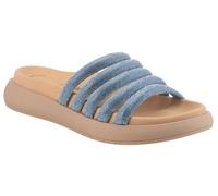 Pantolette GABOR, Damen, Gr. 39, blau (hellblau), Textil, Schuhe Pantolette, Plateau, Sommerschuh, Schlappen in funkelnder Optik (18692422-39)