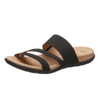 Pantolette GABOR, Damen, Gr. 39, schwarz, Textil, Leinenoptik, Schuhe Pantolette, Keilabsatz, Sommerschuh, Schlappen mit atmungsaktivem Lederfutter, Topseller (507580-39) schwarz