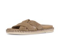 Pantolette GABOR, Damen, Gr. 41, nussbraun, Ziegenveloursleder, unifarben, Schuhe Pantolette, Plateau, Sommerschuh, Schlupfschuh in modischer Optik (63448916-41) nussbraun