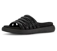 Pantolette GABOR, Damen, Gr. 41, schwarz, Textil, Schuhe Pantolette, Plateau, Sommerschuh, Schlappen in funkelnder Optik (37542621-41) schwarz