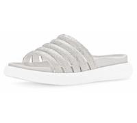 Pantolette GABOR, Damen, Gr. 41, silber (silberfarben), Textil, Schuhe Pantolette, Plateau, Sommerschuh, Schlappen in funkelnder Optik (19655530-41) silberfarben