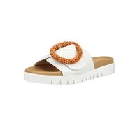 Pantolette GABOR "Gabor Pantoletten Glattleder", Herren, Gr. 43, weiß, Glattleder, Schuhe Pantolette (54728715-43) weiß