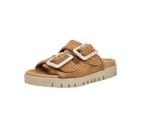 Pantolette GABOR "Gabor Pantoletten Leder", Damen, Gr. 37, braun (hellbraun), Leder, Schuhe Pantolette (47108532-37) hellbraun