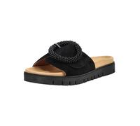 Pantolette GABOR "Gabor Pantoletten Leder", Damen, Gr. 39, schwarz, Leder, Schuhe Pantolette (89558540-39) schwarz