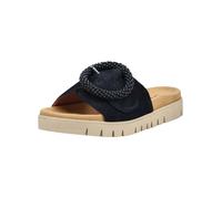Pantolette GABOR "Gabor Pantoletten Leder", Damen, Gr. 40, schwarz (dunkelblau), Leder, Schuhe Pantolette (83467060-40) dunkelblau