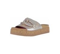 Pantolette GABOR "Gabor Pantoletten Leder", Damen, Gr. 43, puder, Leder, Schuhe Pantolette (64850043-43)