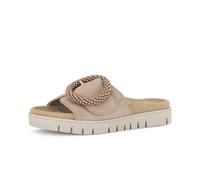 Pantolette GABOR "Gabor Pantoletten Leder", Damen, Gr. 36, sand, Leder, Schuhe Pantolette (91612020-36) sand