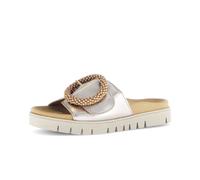 Pantolette GABOR "Pantolette Effektleder", Damen, Gr. 42, gold, Schuhe Pantolette (17108846-42) gold