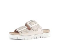 Pantolette GABOR "Pantolette Glattleder", Damen, Gr. 44, creme, Schuhe Pantolette (44205216-44) creme