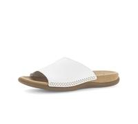 Pantolette GABOR "Pantolette Glattleder", Damen, Gr. 45, weiß, Schuhe Pantolette (41840246-45) weiß