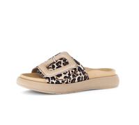 Pantolette GABOR "Pantolette Materialmix Leder", Damen, Gr. 36, beige, Schuhe Pantolette (94176246-36) beige