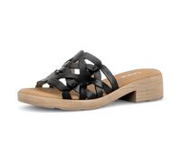 Pantolette GABOR "Pisa", Damen, Gr. 40, schwarz, Kalbsleder, unifarben, Schuhe Pantolette, Blockabsatz, Sommerschuh in Komfortweite H (= sehr weit) (25332922-40) schwarz