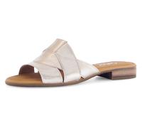 Pantolette GABOR "RHODOS", Damen, Gr. 38, gold (goldfarben), Ziegenleder, metallic, klassisch, Schuhe, Blockabsatz, Sommerschuh, Komfortschuh in Bequemweite G (= weit) (12977859-38) goldfarben