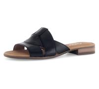 Pantolette GABOR "RHODOS", Damen, Gr. 42, schwarz, Kalbsleder, unifarben, Schuhe Pantolette, Blockabsatz, Sommerschuh, Komfortschuh in Bequemweite G (= weit) (97160860-42) schwarz